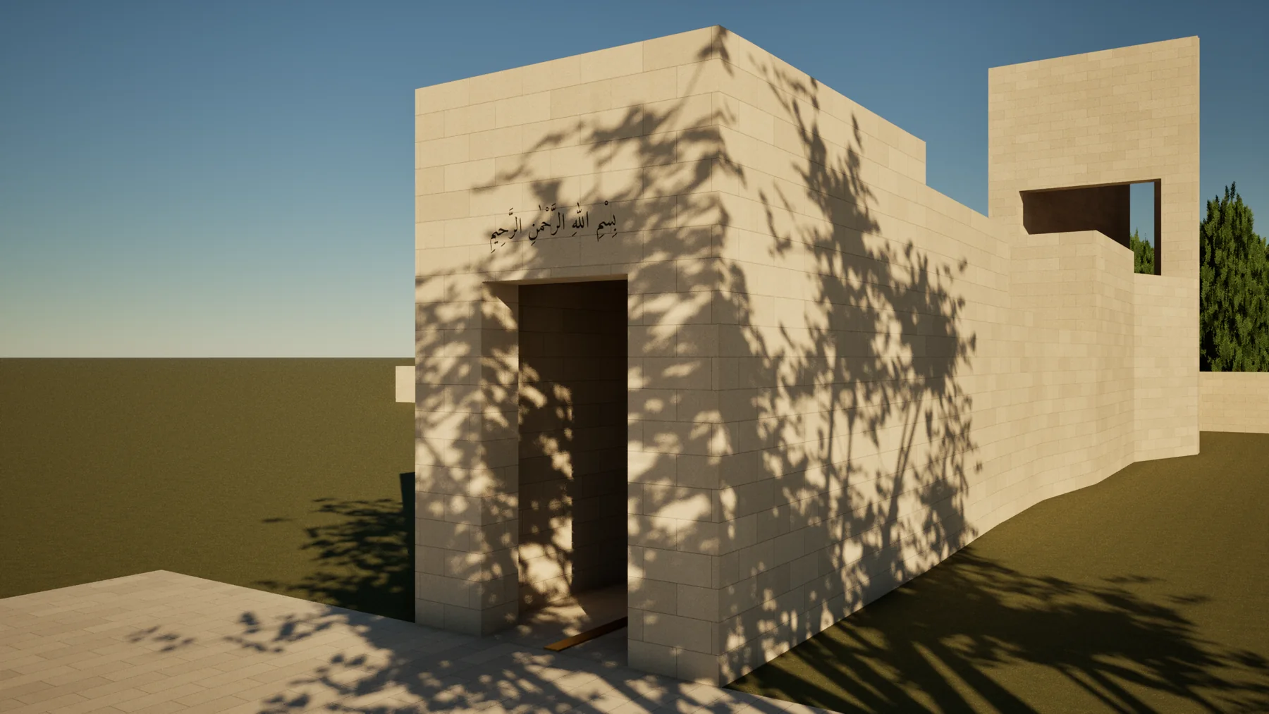 02 · Oblique entrance view